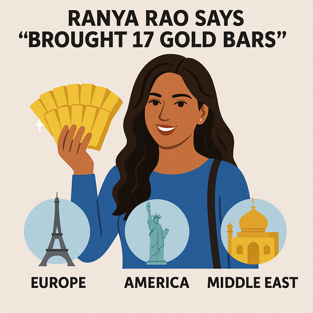 Ranya Rao Says Brought 17 Gold Bars, Went To Europe, America, Middle East