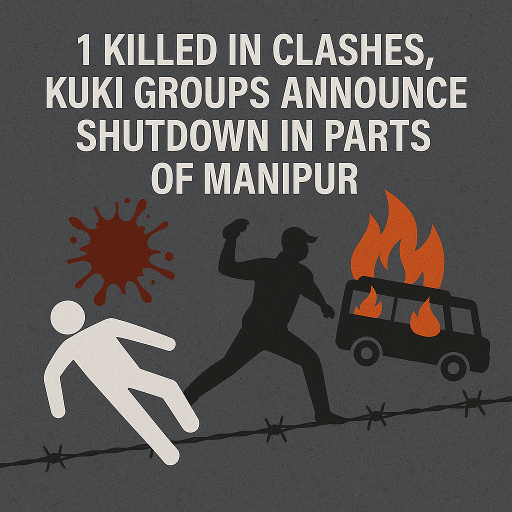 1 Killed In Clashes, Kuki Groups Announce Shutdown In Components Of Manipur